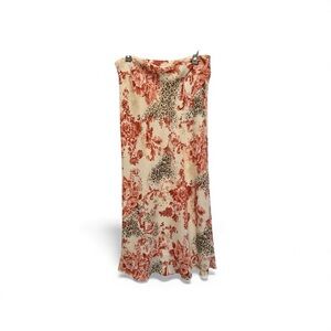 Dress U Retro Y2K Inspired Floral and Leopard Print Maxi Skirt Small